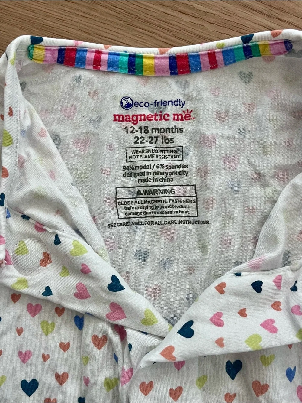 Lot of TWO Magnetic Me Girls One-Piece Footed Pajamas, 12-18M